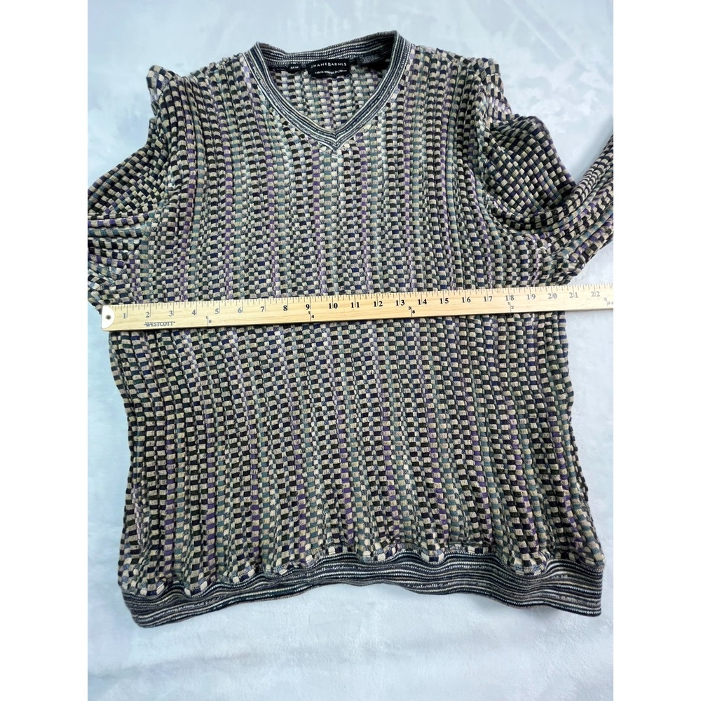 VTG JHANE BARNES Mens M Sweater V Neck Stretch Japan - Picture 5 of 10